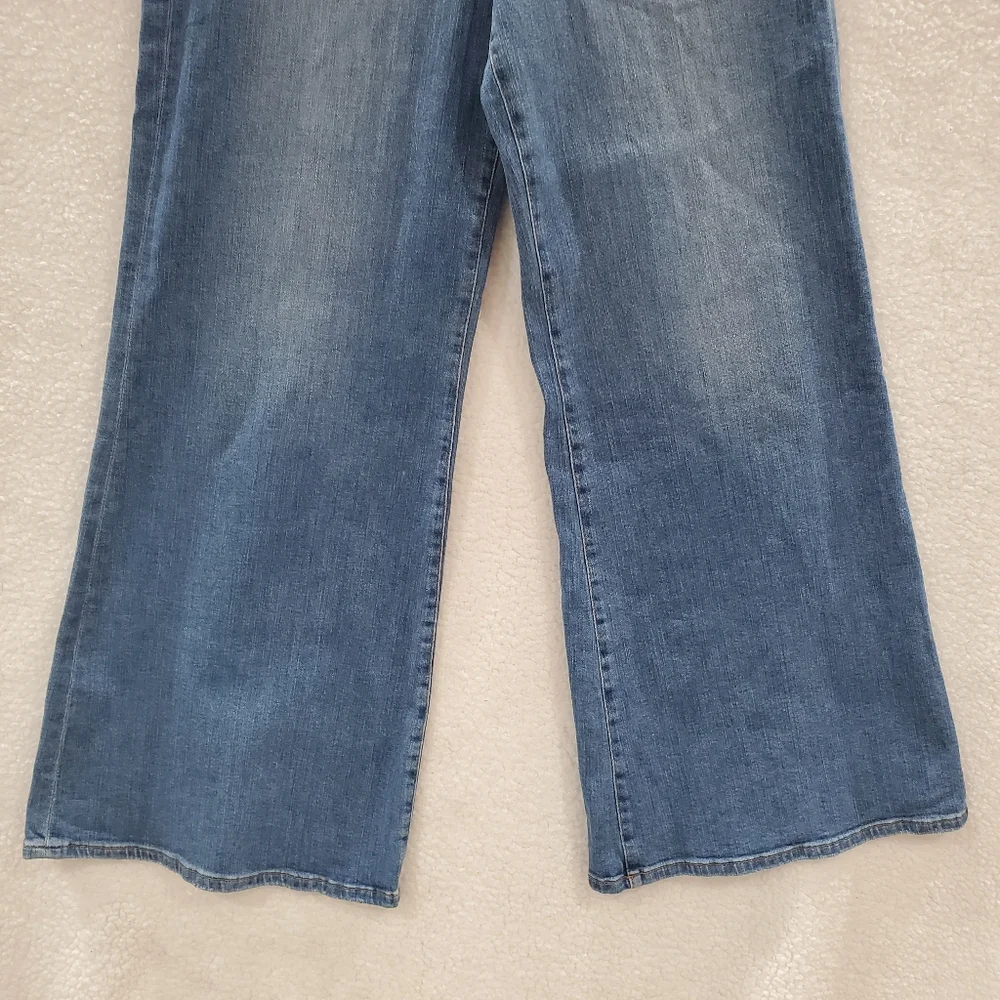 Frame Women's Size 32 Blue Le Palazzo High-Rise Wide Leg Denim Jeans Pants. - Picture 2 of 14